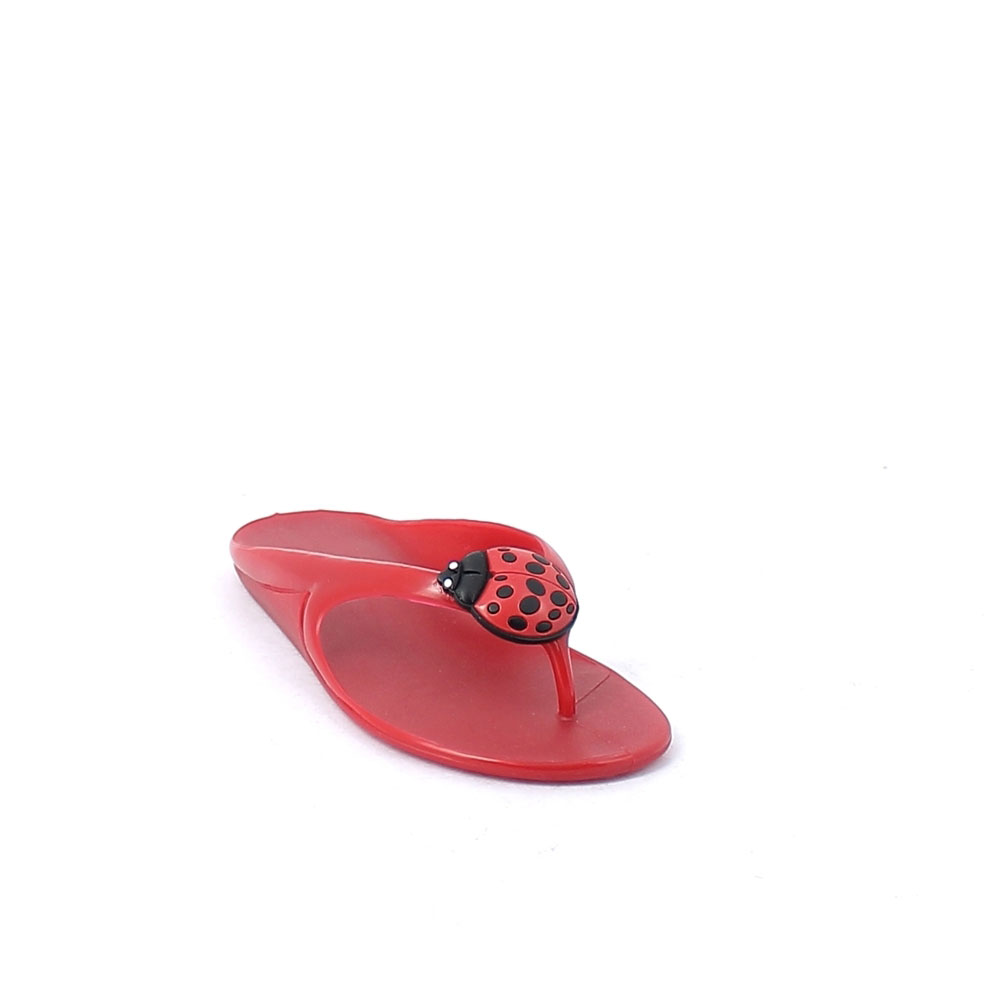 Solid colour pvc flip flop with bright finish