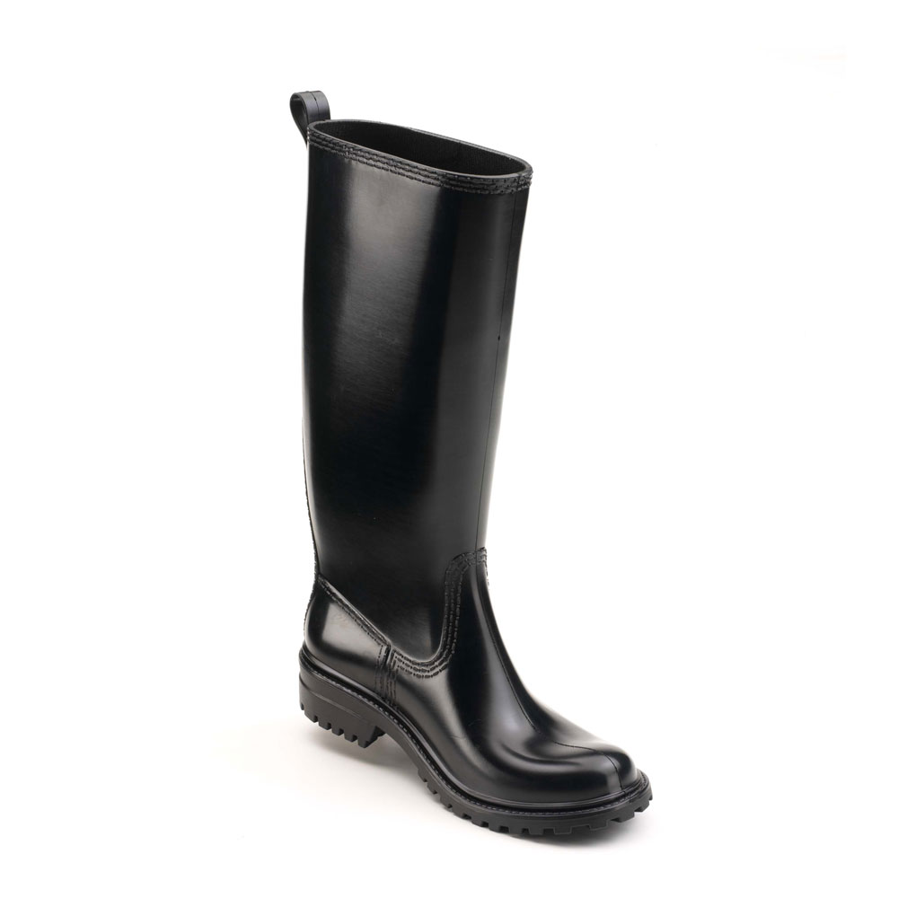 Country style pvc Rainboot with loop and lug outsole