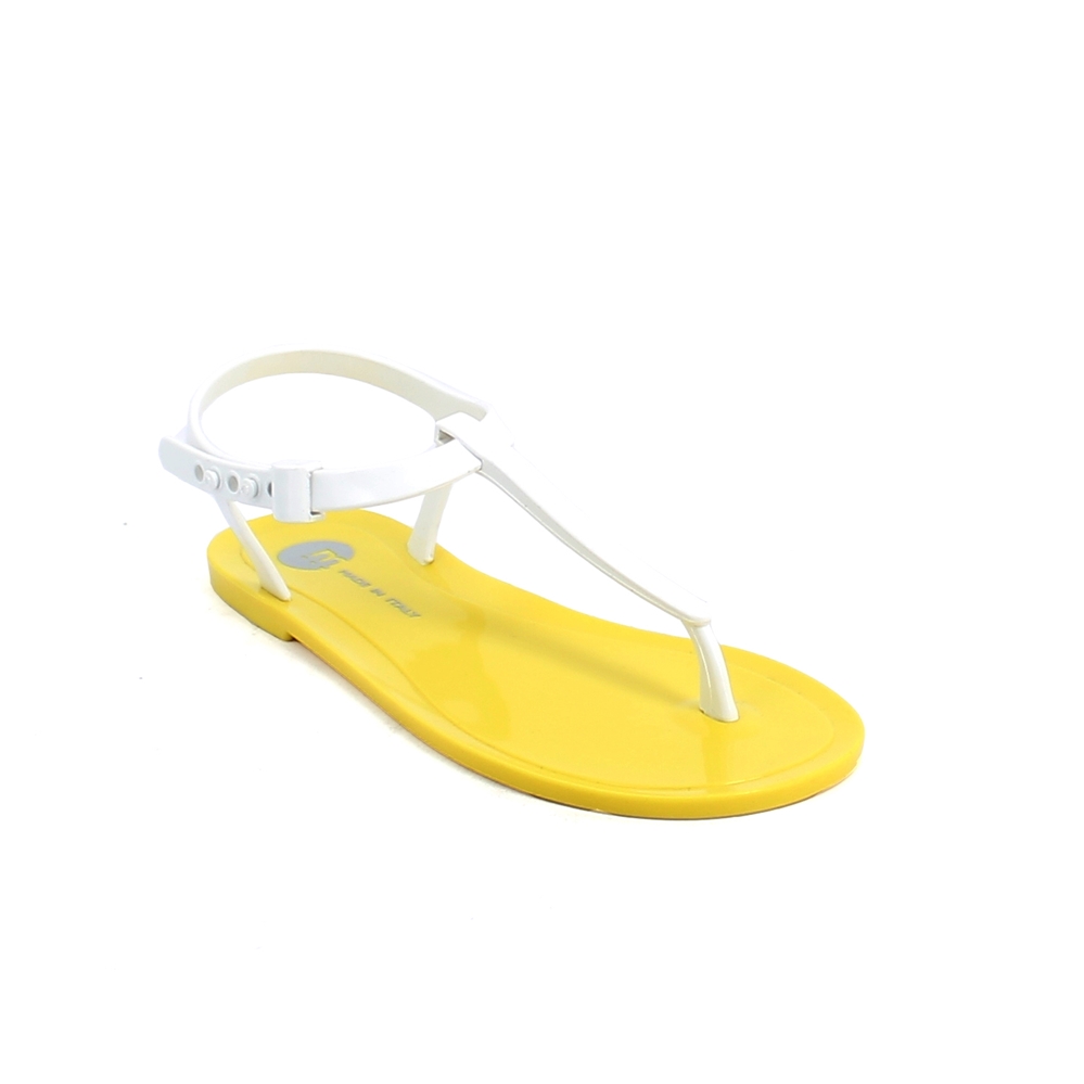 Pvc Flip flop sandal with buckle and plastic loop; pad printing on the insole