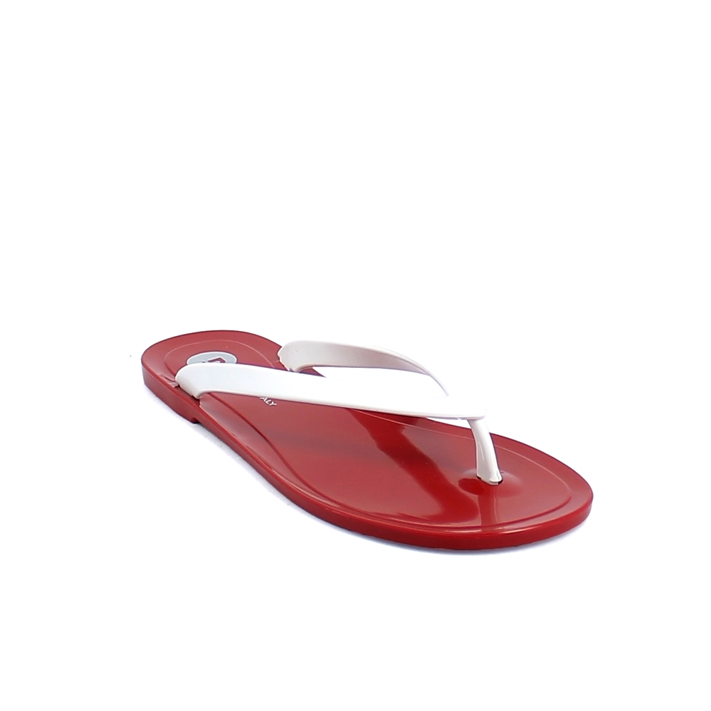Pvc flip flop with pad printing on the insole