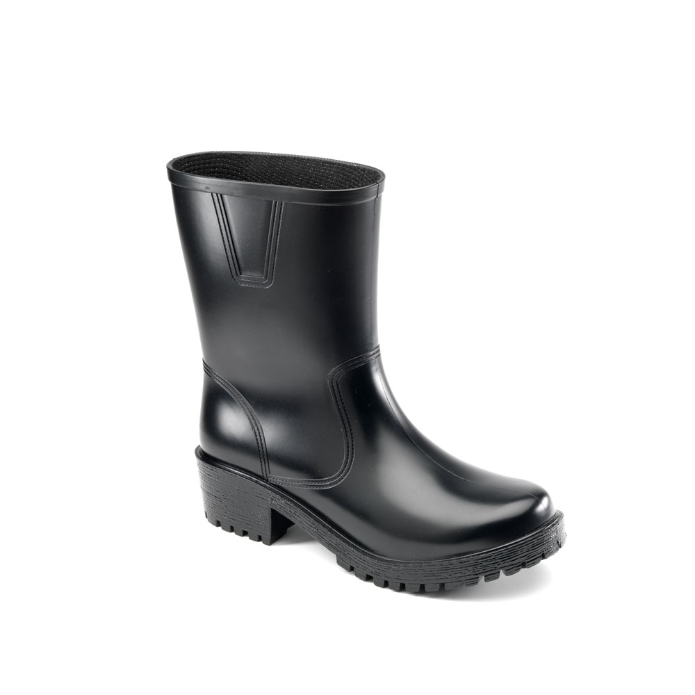 Stivaletto in pvc opaco,  modello biker basico