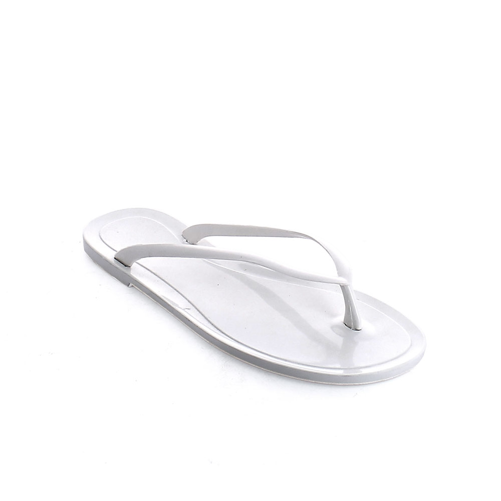 Flip flop sandal made of solid colour pvc customizable with lace