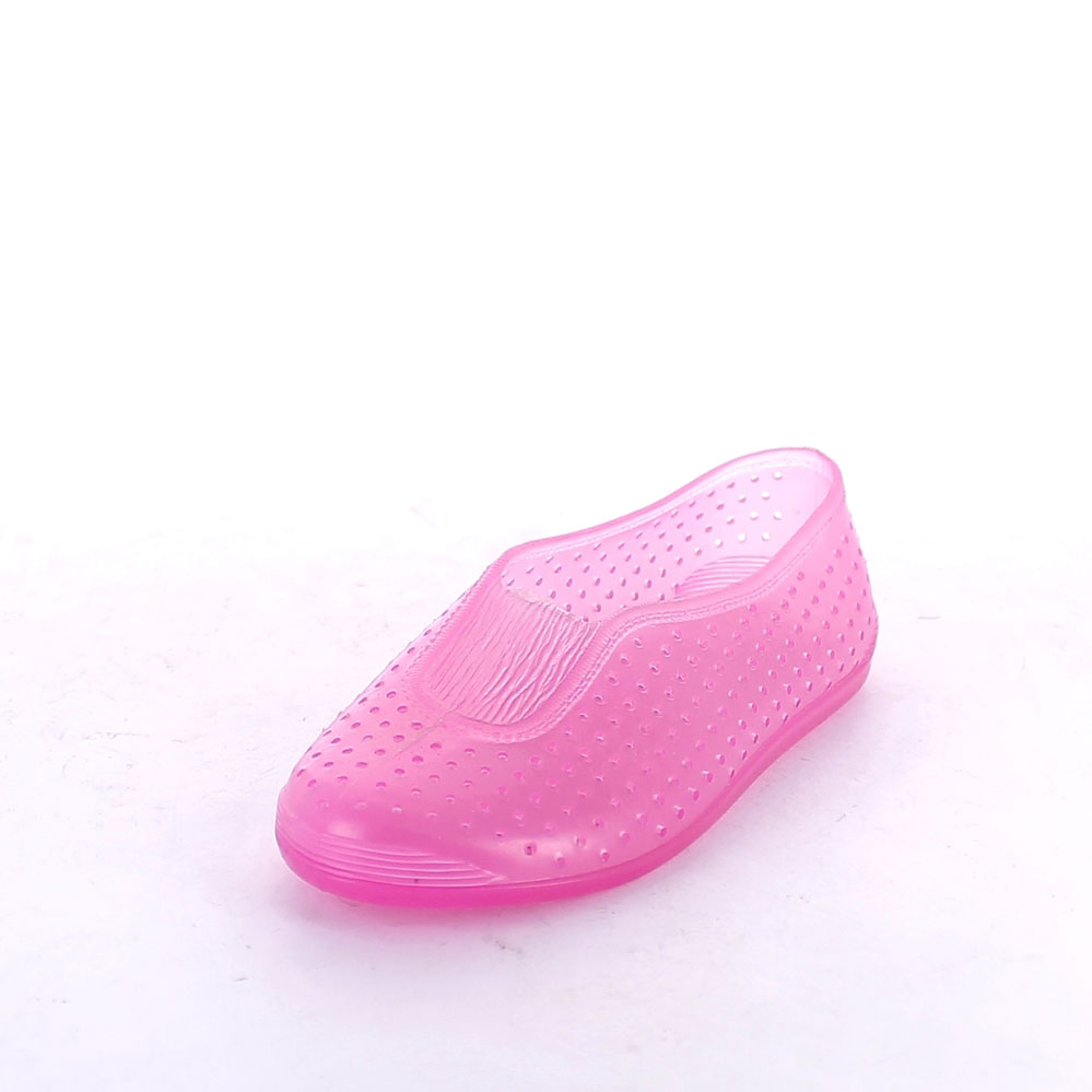 Solid colour pvc Ballet flat with perforations