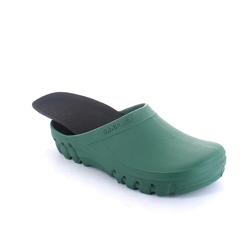Solid colour pvc Garden clog with extractable insole