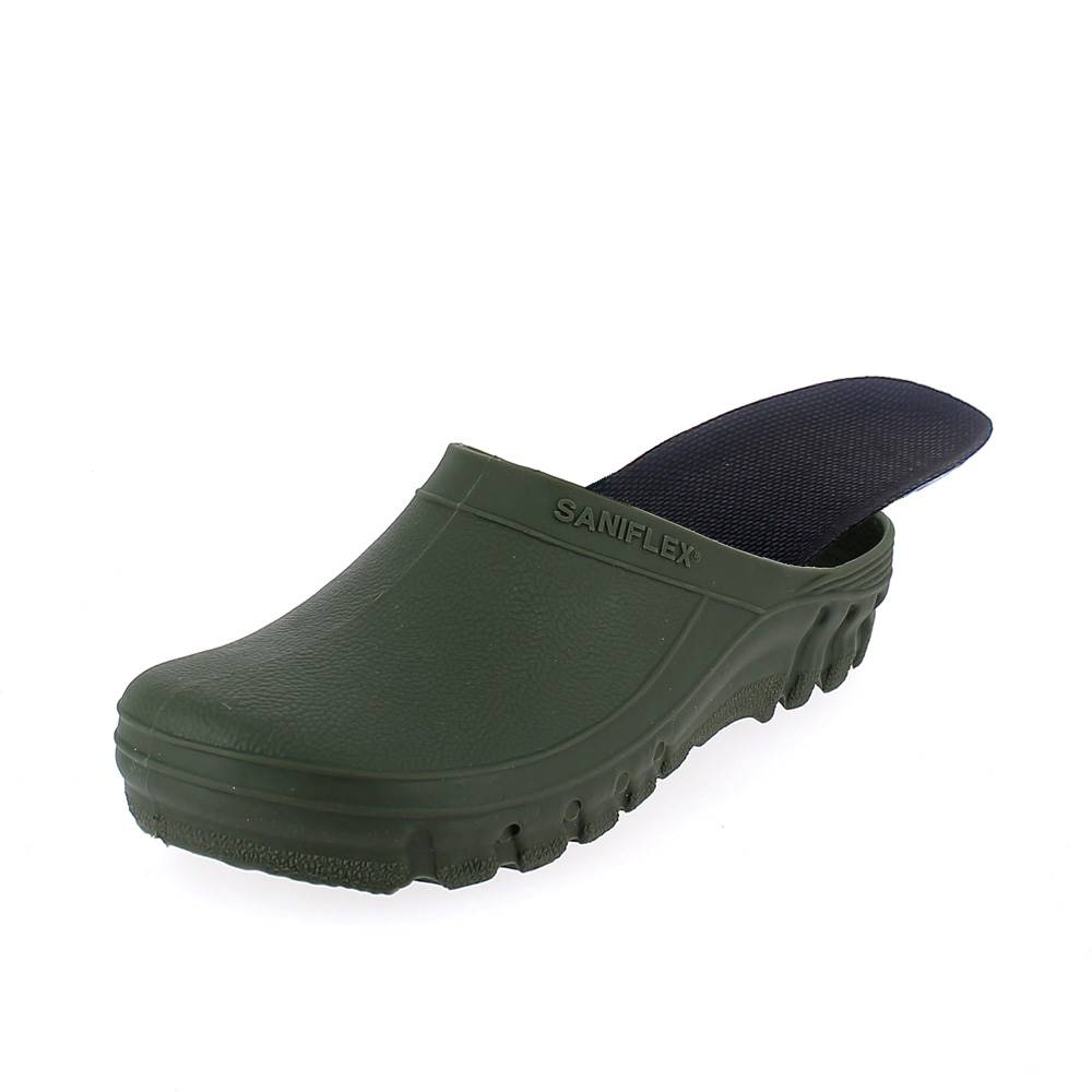 Solid colour SEBS Garden clog with removable insole. Available in several colours