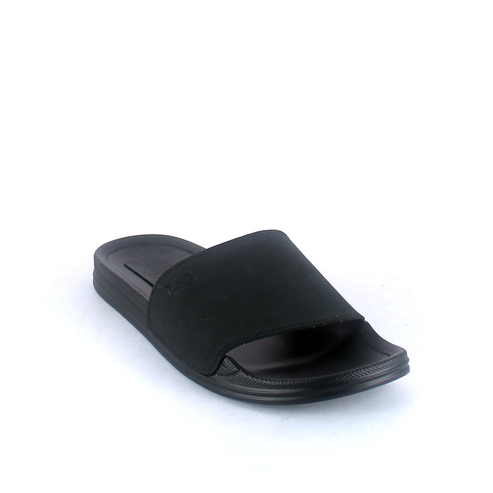 Open toe band mule made of polyurethane and with customizable vamp and insole